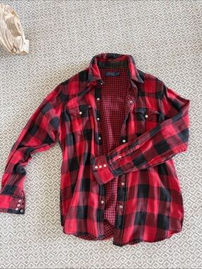 Ralph Lauren Red & Black Buffalo Plaid Button-Down Shirt